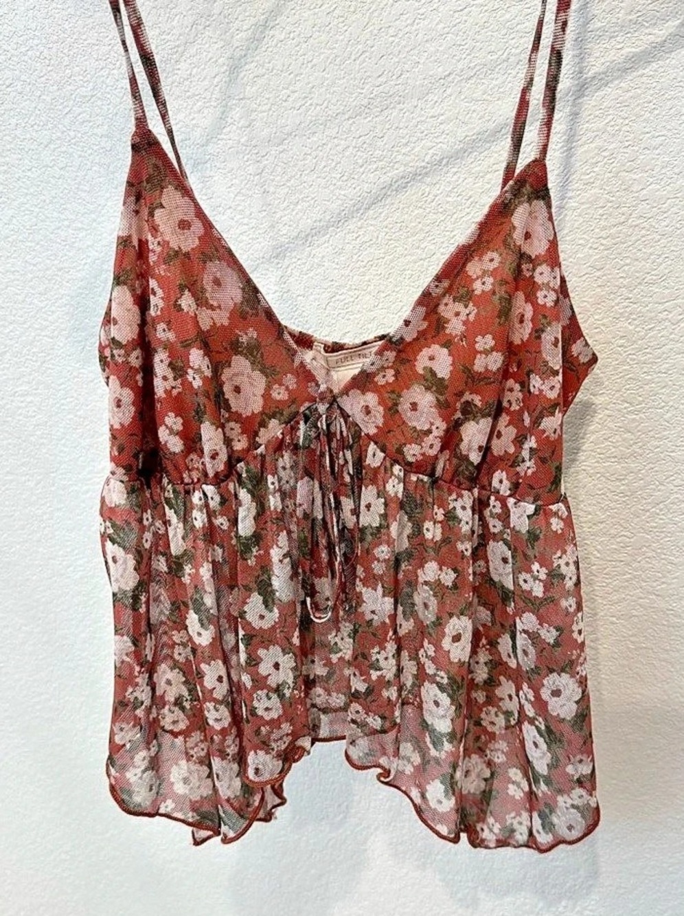 Full Tilt Floral Camisole in pink & White Size Small
